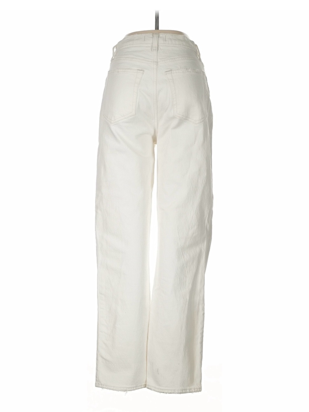 Abercrombie & Fitch Wide Leg High-Rise Jeans in Off-White - Picture 3 of 4